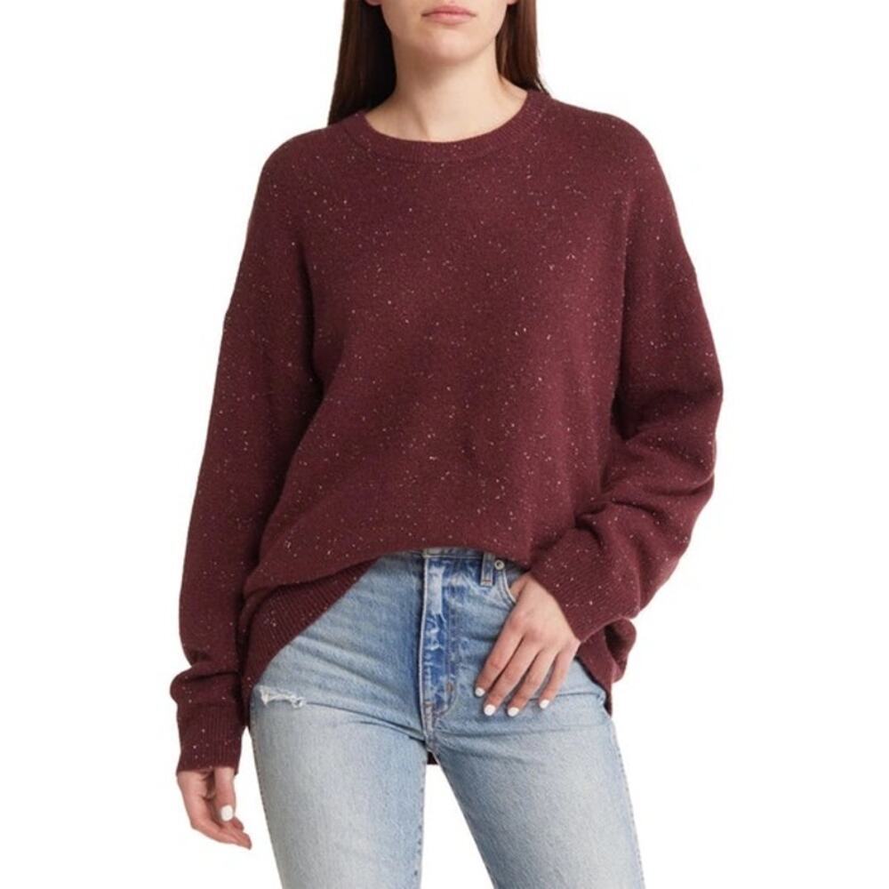 Treasure & Bond Women's Red Relaxed Fit Pullover Sweater‎ Size Small Oversized